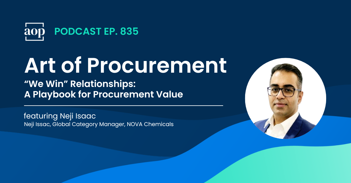“We Win” Relationships: A Playbook for Procurement Value