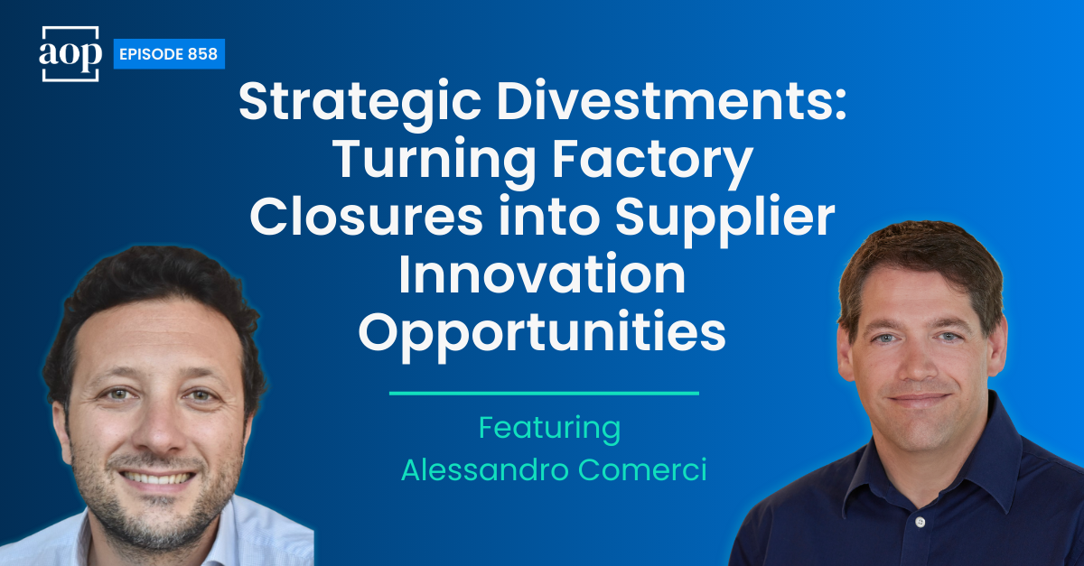 Strategic Divestments: Turning Factory Closures into Supplier Innovation Opportunities