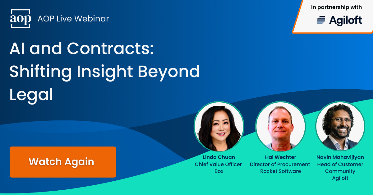 AOP Live Webinar - Agiloft Feb 26 - Watch Again