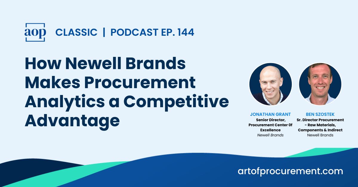 How Newell Brands Makes Procurement Analytics a Competitive Advantage