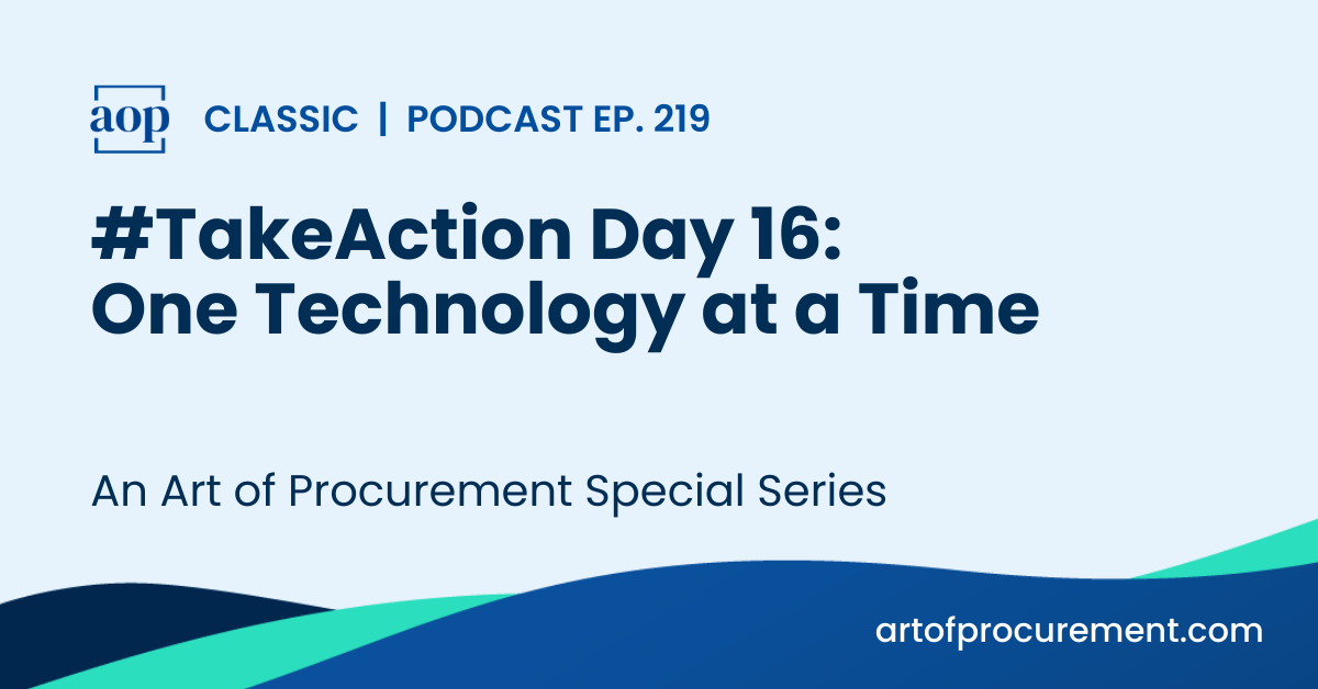 #TakeAction Day 16: One Technology at a Time