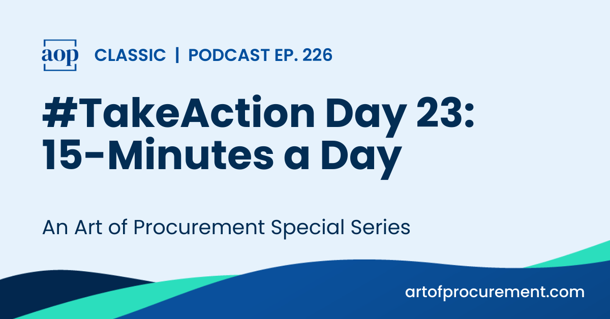 #TakeAction Day 23: 15-Minutes a Day