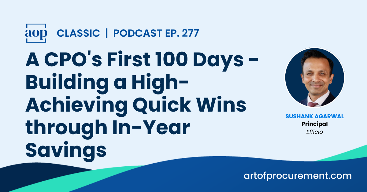 A CPOs First 100 Days – Achieving Quick Wins through In-Year Savings