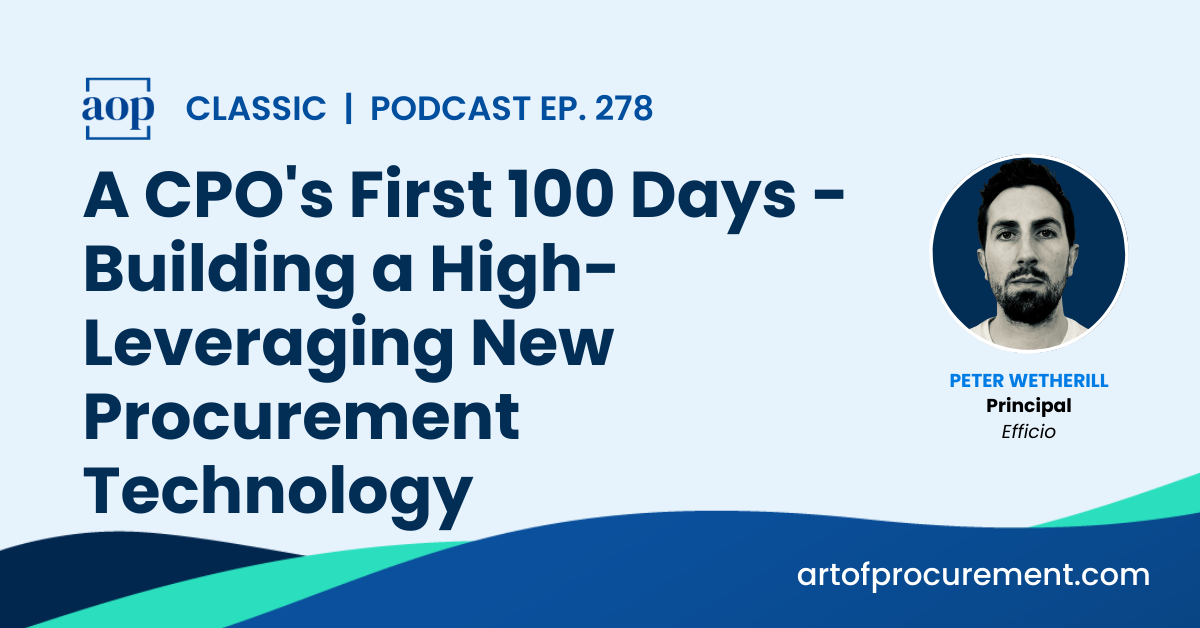 A CPOs First 100 Days – Leveraging New Procurement Technology