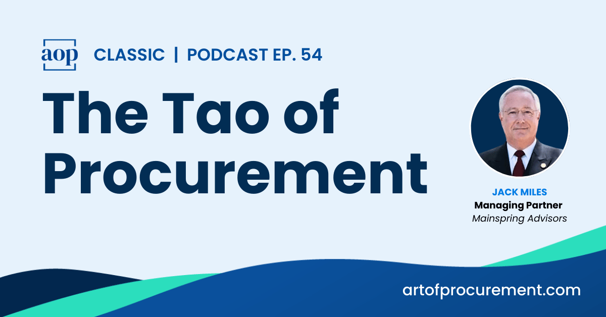 The Tao of Procurement