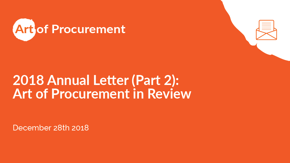 AOP 2018 Annual Letter (Part 2): Art of Procurement in Review