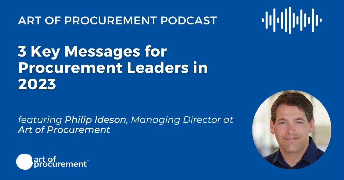 3 Key Messages for Procurement Leaders in 2023