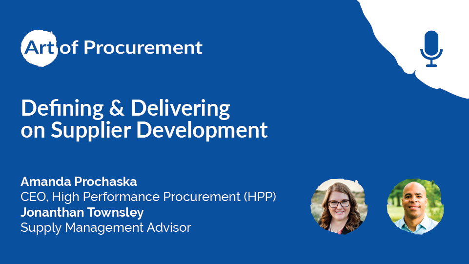 Defining and Delivering on Supplier Development