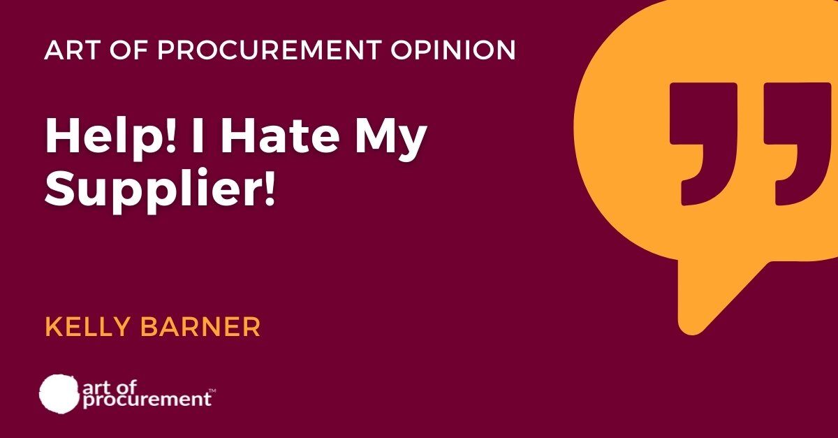 Help! I hate my supplier!