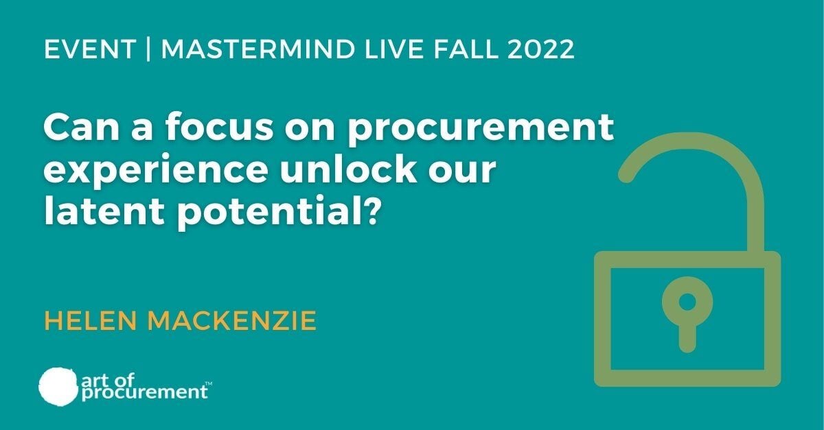 Can a focus on procurement experience unlock our latent potential?