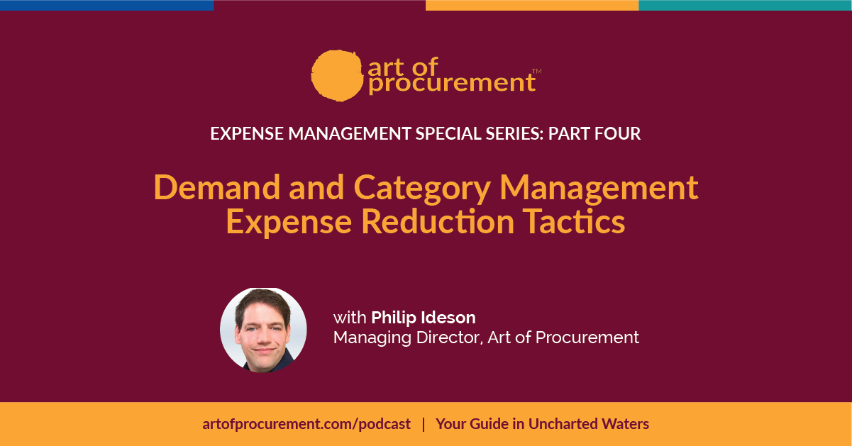 Demand and Category Management Expense Reduction Tactics