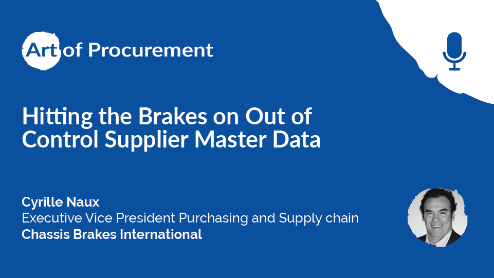 Hitting the Brakes on Out of Control Supplier Master Data