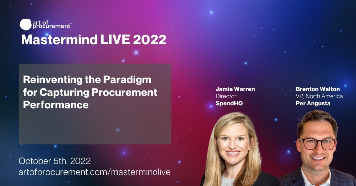 Reinventing the Paradigm for Capturing Procurement Performance