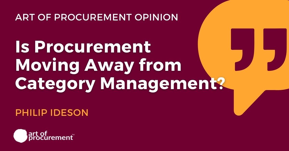 Is procurement moving away from category management?