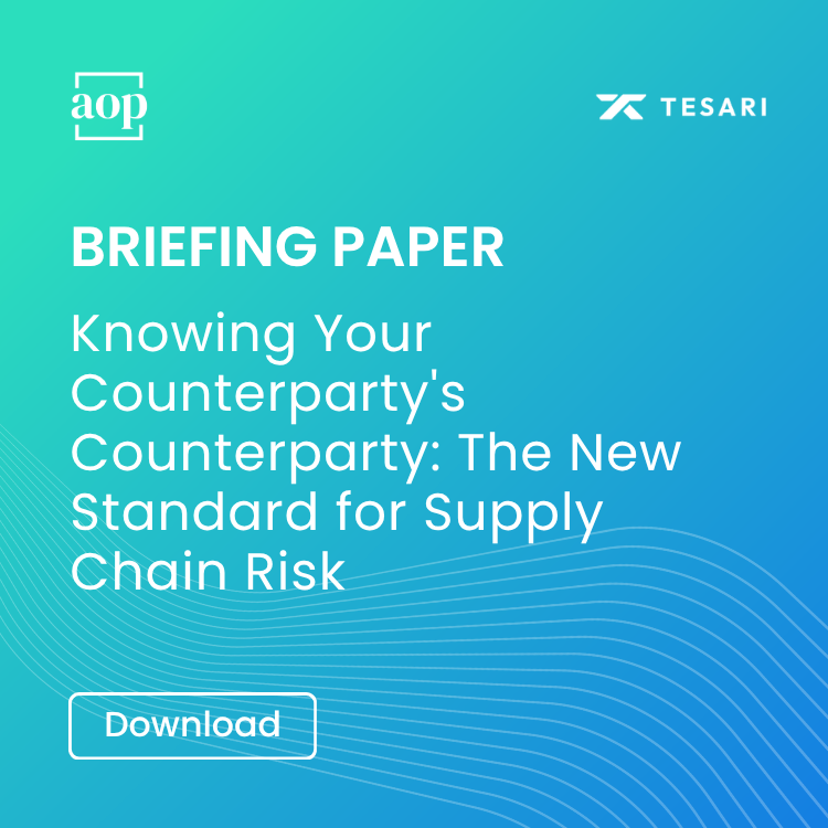 Knowing Your Counterpartys Counterparty The New Standard for Supply Chain Risk