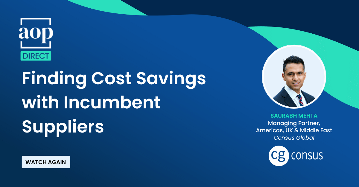 Session 3 Finding Cost Savings with Incumbent Suppliers