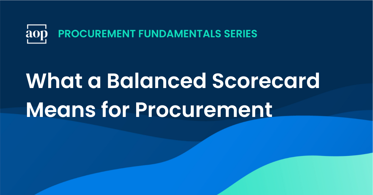 What a Balanced Scorecard Means for Procurement