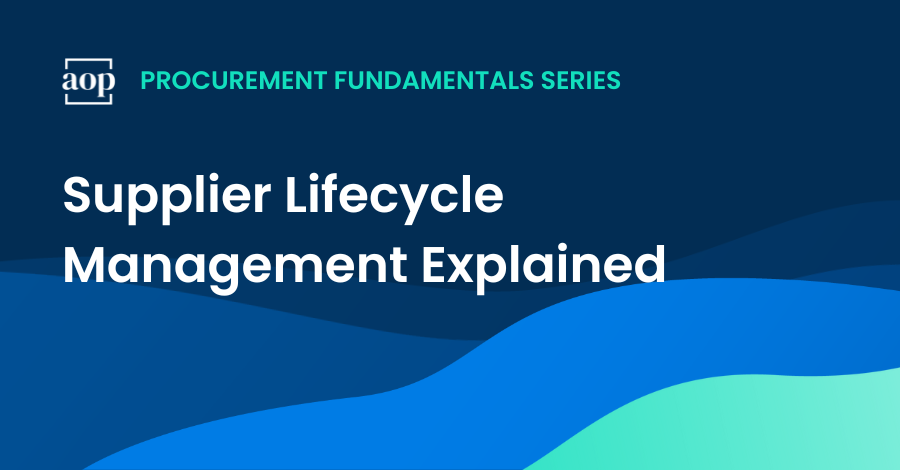 supplier lifecycle management