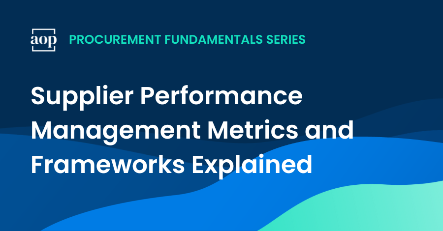 supplier performance metrics